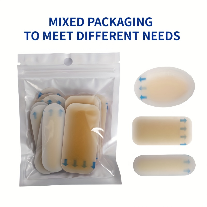 Image of 20pcs Anti-blister Heel Protectors, Invisible Ultra-thin Transparent Waterproof Anti-slip Anti-drop Heel And Ankle Pads