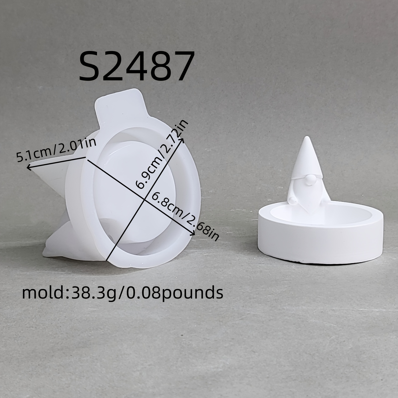 E-shop Harz Silikonform Kerzenständer Dekorative Silikonform Kerze Silikonform Gips Dekorative Silikonform Heimdekoration Epoxidharzform S2487/38.3G