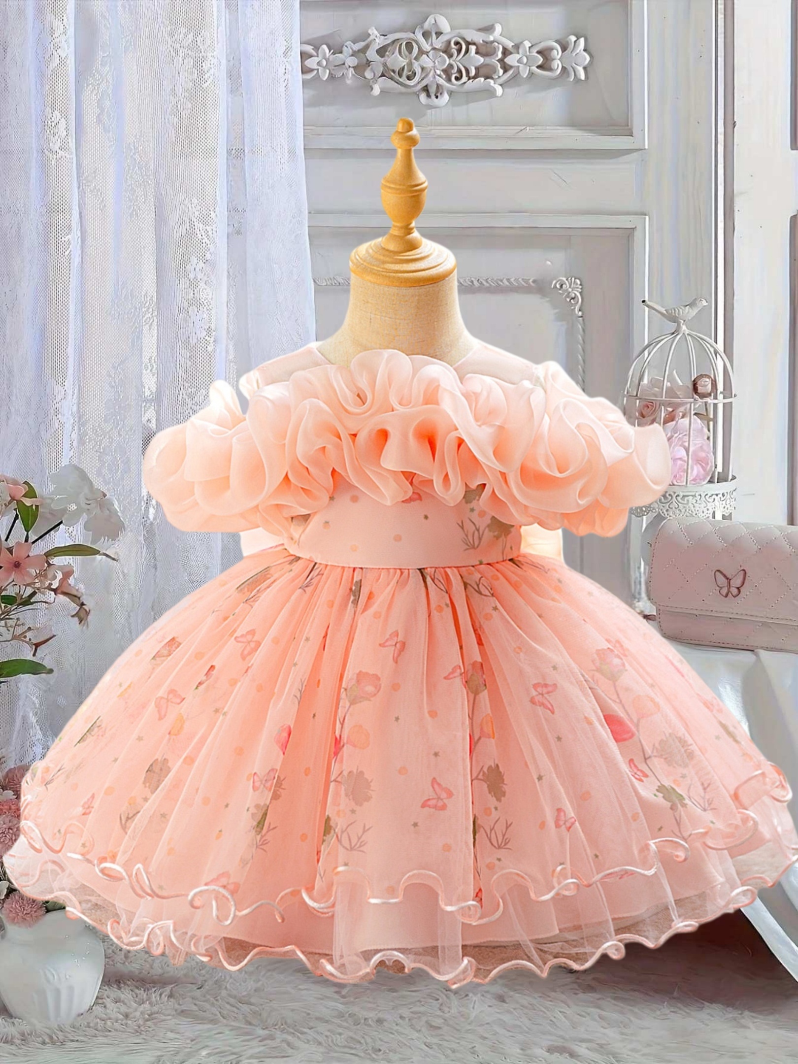 tutu 1st birthday dress Minnie mouse costume. Baby girl minnie mouse costume. Brithday minnie mouse  dress. Pink minnie mouse dress. 1st Birthday dress. – Kids Dressy main image 0