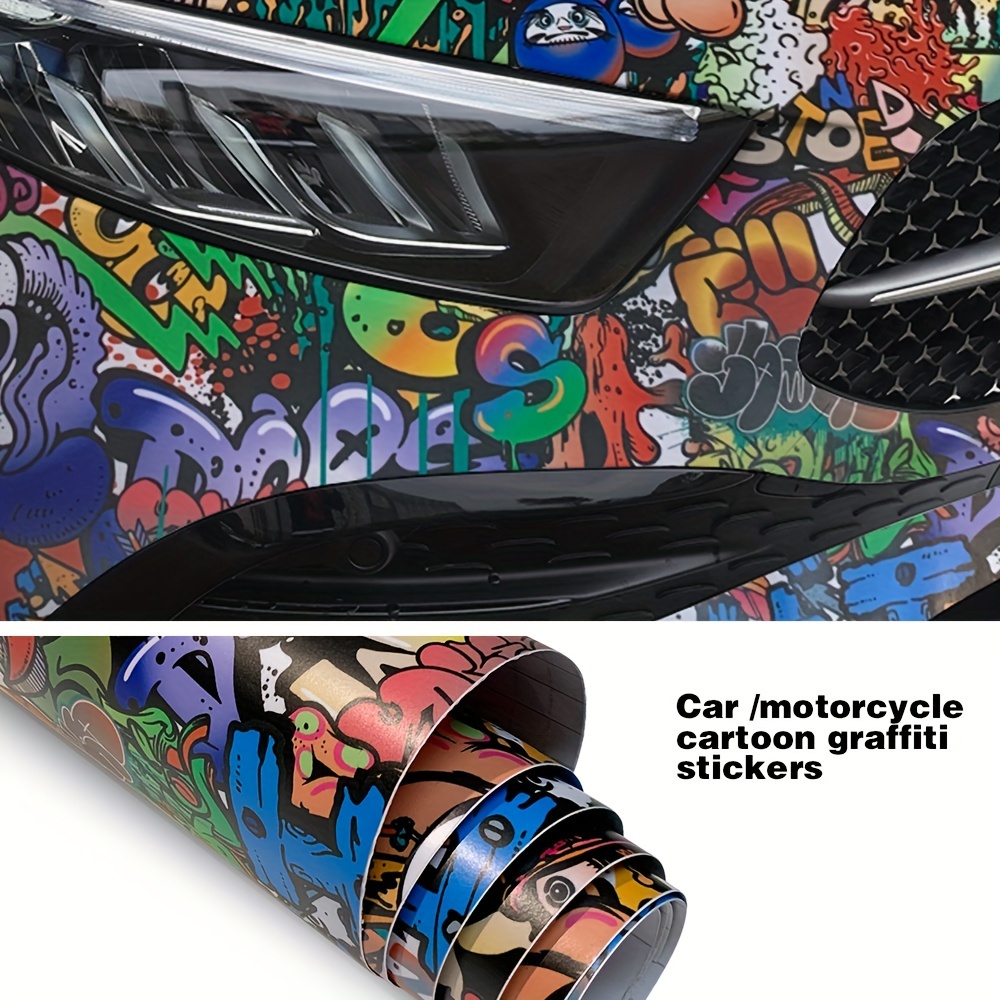 1Roll Auto Graffiti Film Changing Vinyl Wrapping  Motorcycle Body Gas Tank Color Changing Sticker Car Hood Rearview