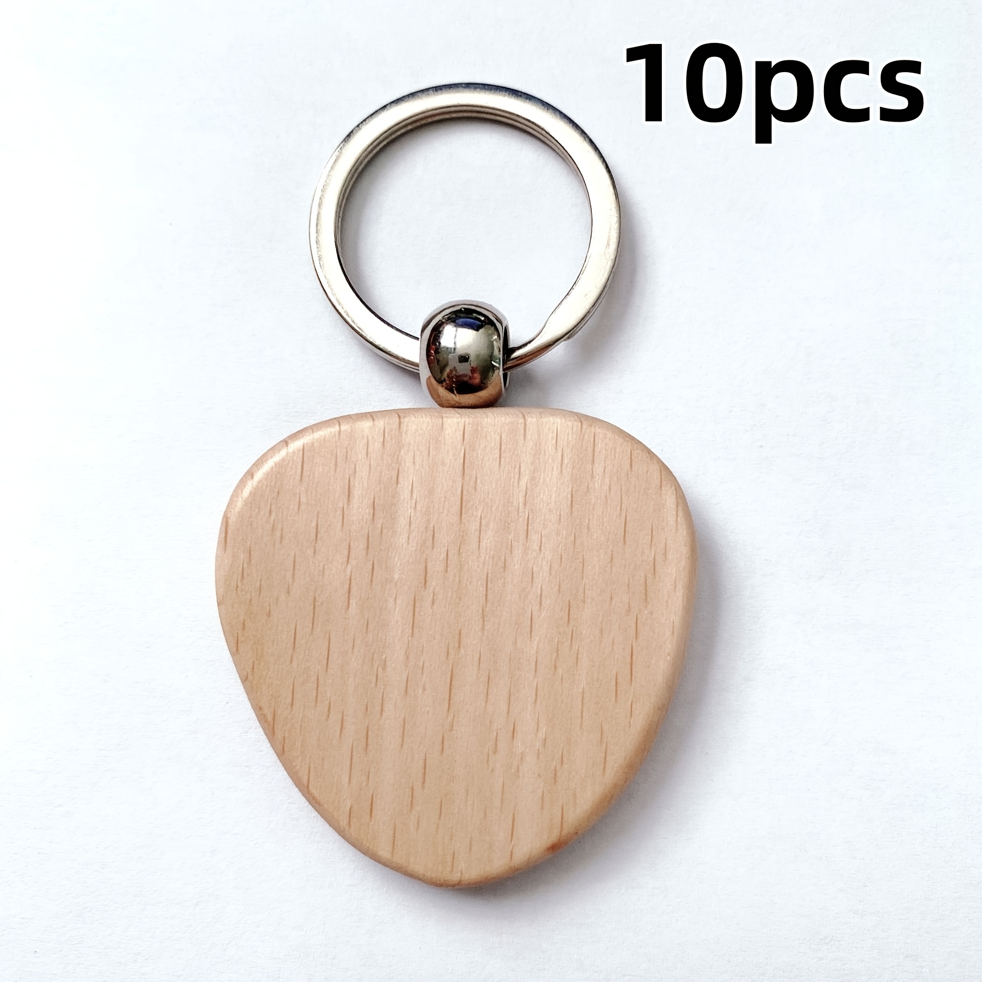 TEMU Personalized Wooden Keychain With Custom Images - Key Tags, Suitable For Engraving, Diy Crafts, Christmas, Halloween Gifts, Perfect For To , , ,