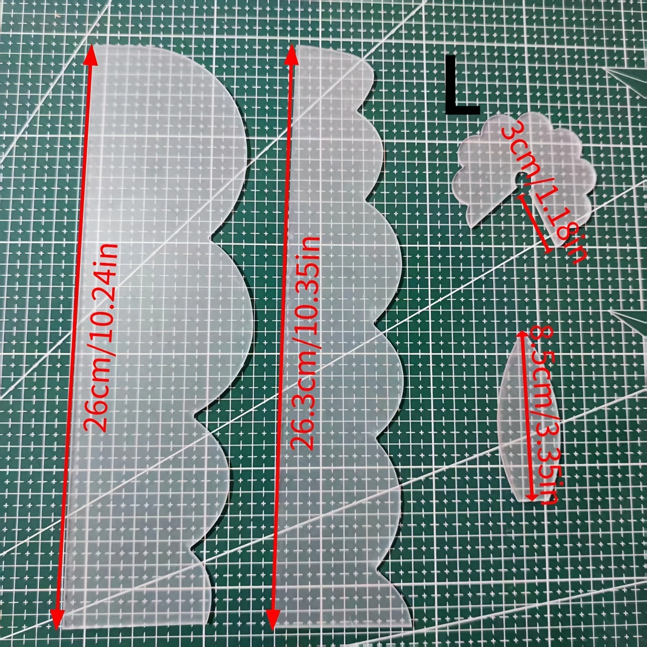 TEMU 1 Set Of Rose Flower Template Ruler-perfect For Pattern Drawing And Crafts, A Gift For From Diy Craft Lovers
