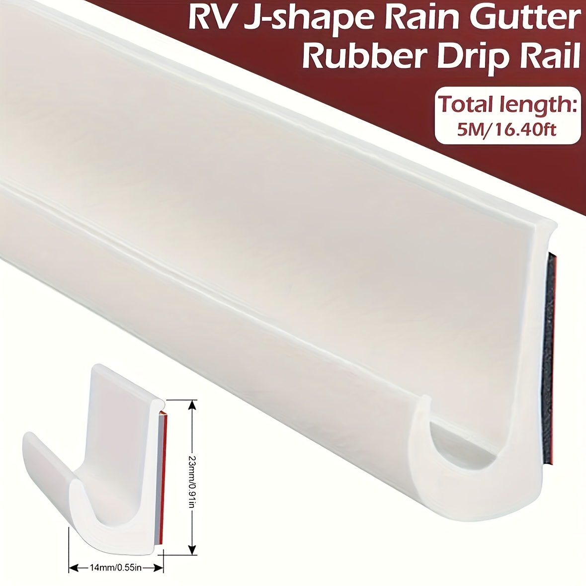 TEMU Pvc Rain Gutter Rv, Durable Drip Irrigation Track, Suitable For Car, Truck And Camper Roof, Rv Awning Accessories