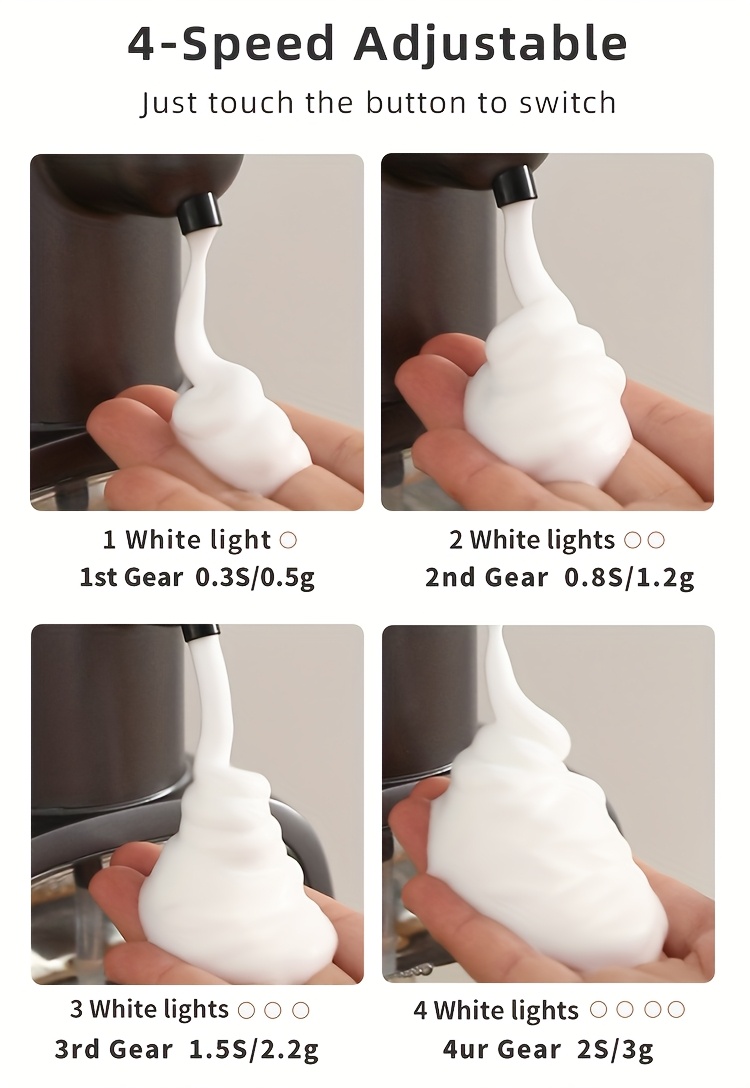 1 Dispensador de Sabão Automático Sem Toque Inteligente, Limpador de Telemóvel de Espuma Recarregável por USB com Tecnologia de Sensor Infravermelho, Bateria de 500mAh, Adequado para Dispensador de Sabão Automático de Casa de Banho e Cozinha, Frasco de Líquido para Lavar as Mãos. Presente de Natal. Presente de Feriado