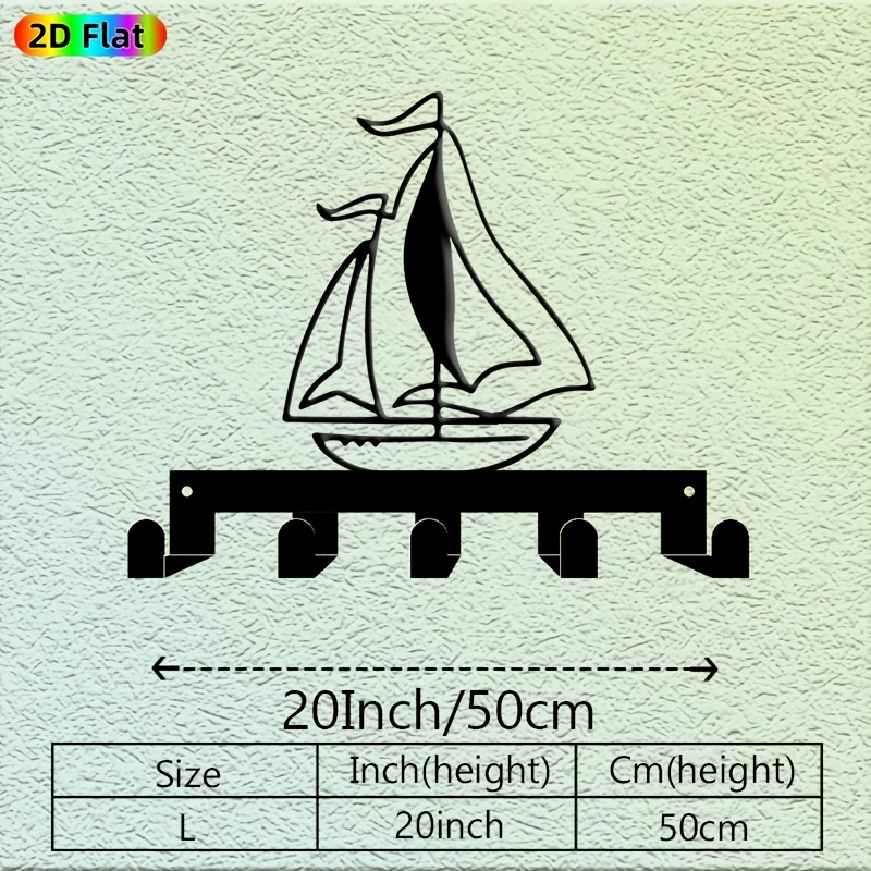 Modern Sailboat Key Holder & Wall-Mounted Key Organizer