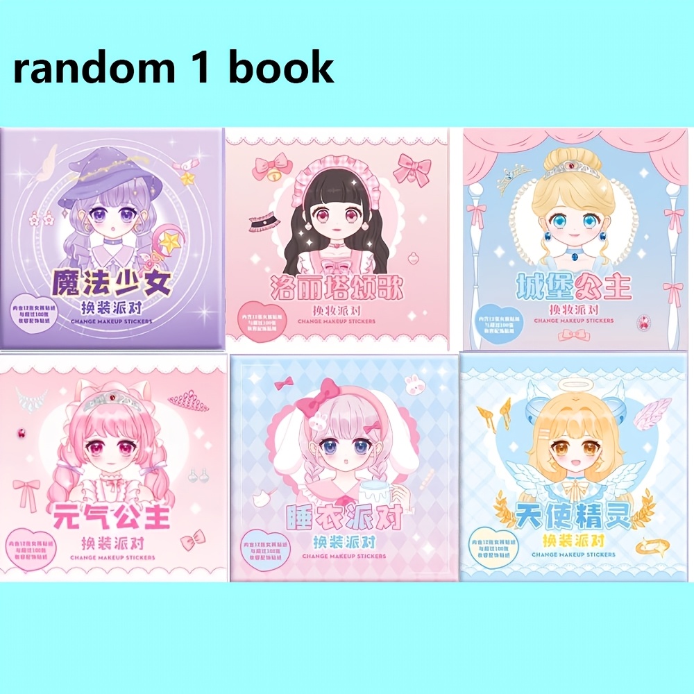 TEMU Album a per il a scuola (stile casuale), set di gioco per travestire bambole , riutilizzabile, gioco interattivo divertente del , regalo per