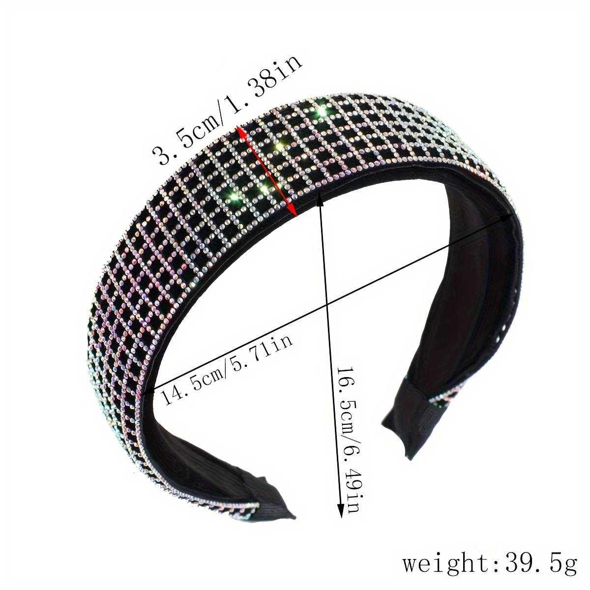 Sparkling Rhinestone Decorative Wide Brimmed Head Band Temu Australia