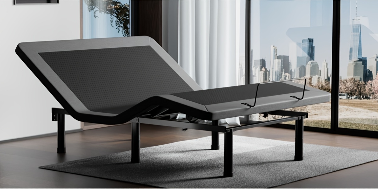 UTTU Electric Bed Frame with Wireless Remote Control - Heavy-Duty Adjustable Bed with Zero Gravity, Head & Foot Lift, Quiet Motor, One-Touch Memory Presets, Global Voltage (110-240V) - Heavy-Duty Steel Frame, One-Button Operation, Modern Electric Bed for Home, Office, Guest Room - Easy Assembly, Space-Saving Design, Compatible with Single/Double Mattresses, Double Size Bed Frame, Bed Frame with Drawers, Storage Bed, King Bed with Storage, Bed