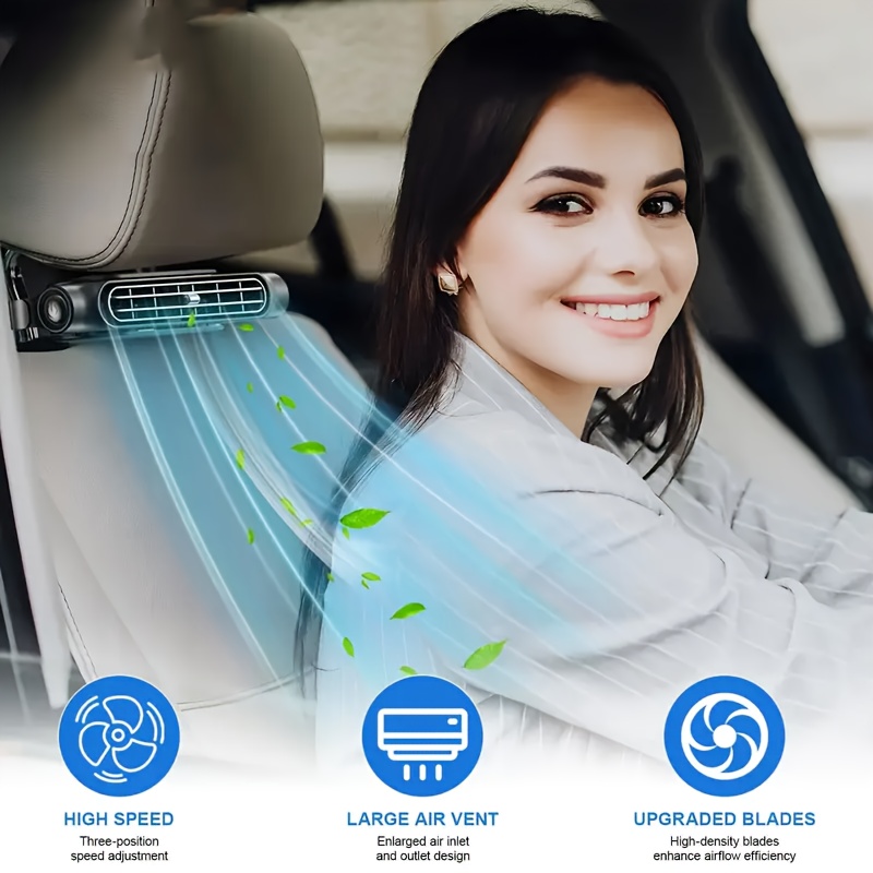 usb powered car seat cooling fan adjustable wind speed portable backseat cooler for suvs sedans rvs trucks instant from hot seats air circulation no battery required cooler portable air circulation adjustable fan usb powered fan details 6