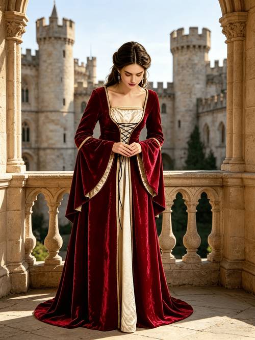 soft and smooth trumpet sleeves retro luxury and earth atmosphere long skirt