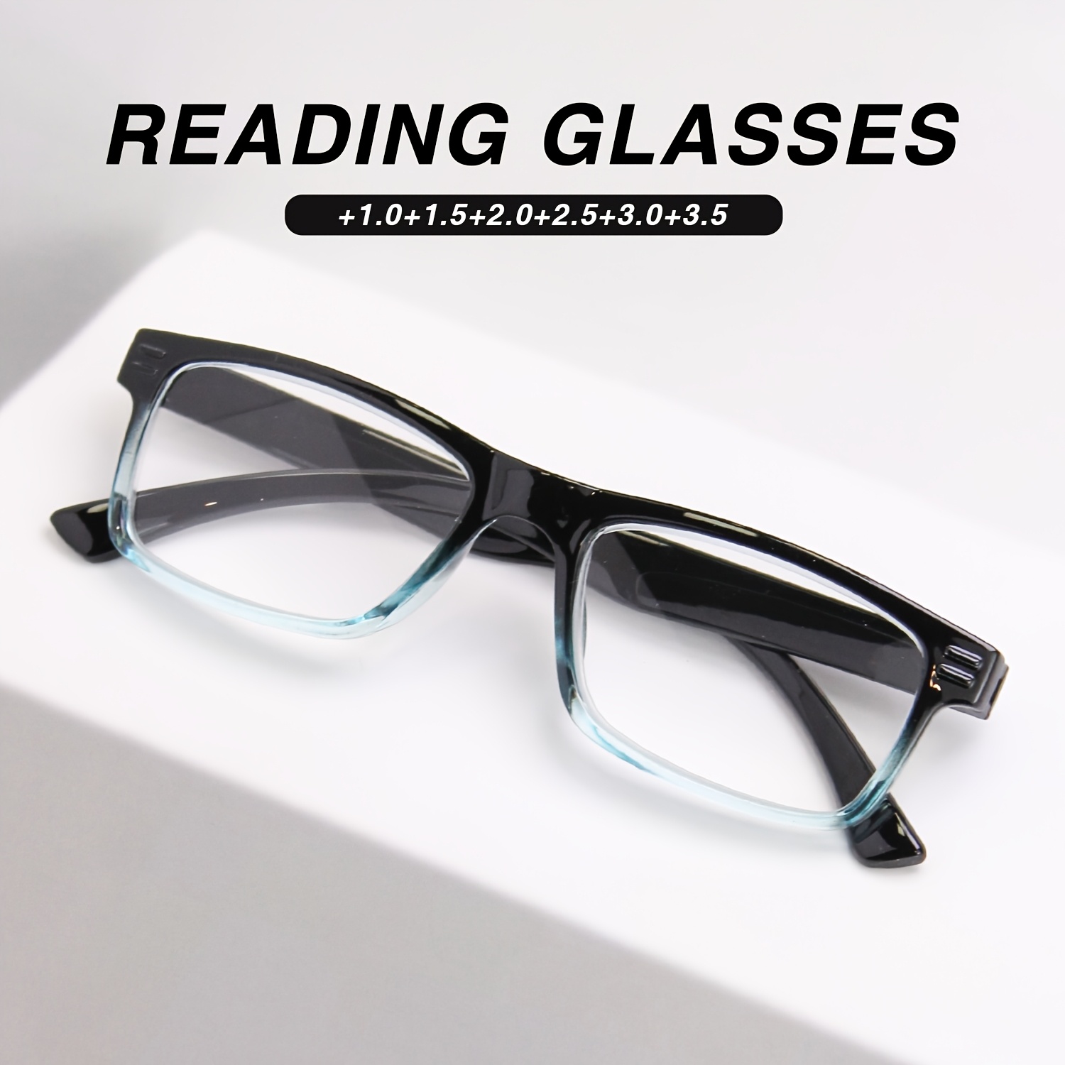 9pcs Unique Rectangular Frames Reading Glasses Set