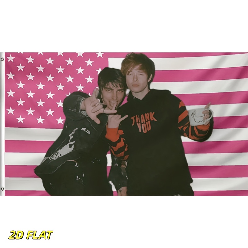 TEMU Bannière/Drapeau, un Drapeau Humoristique Vif Sam And Colbypink America Cameron avec Bordure Blanche et 2 Œillets, Convient pour une Utilisation