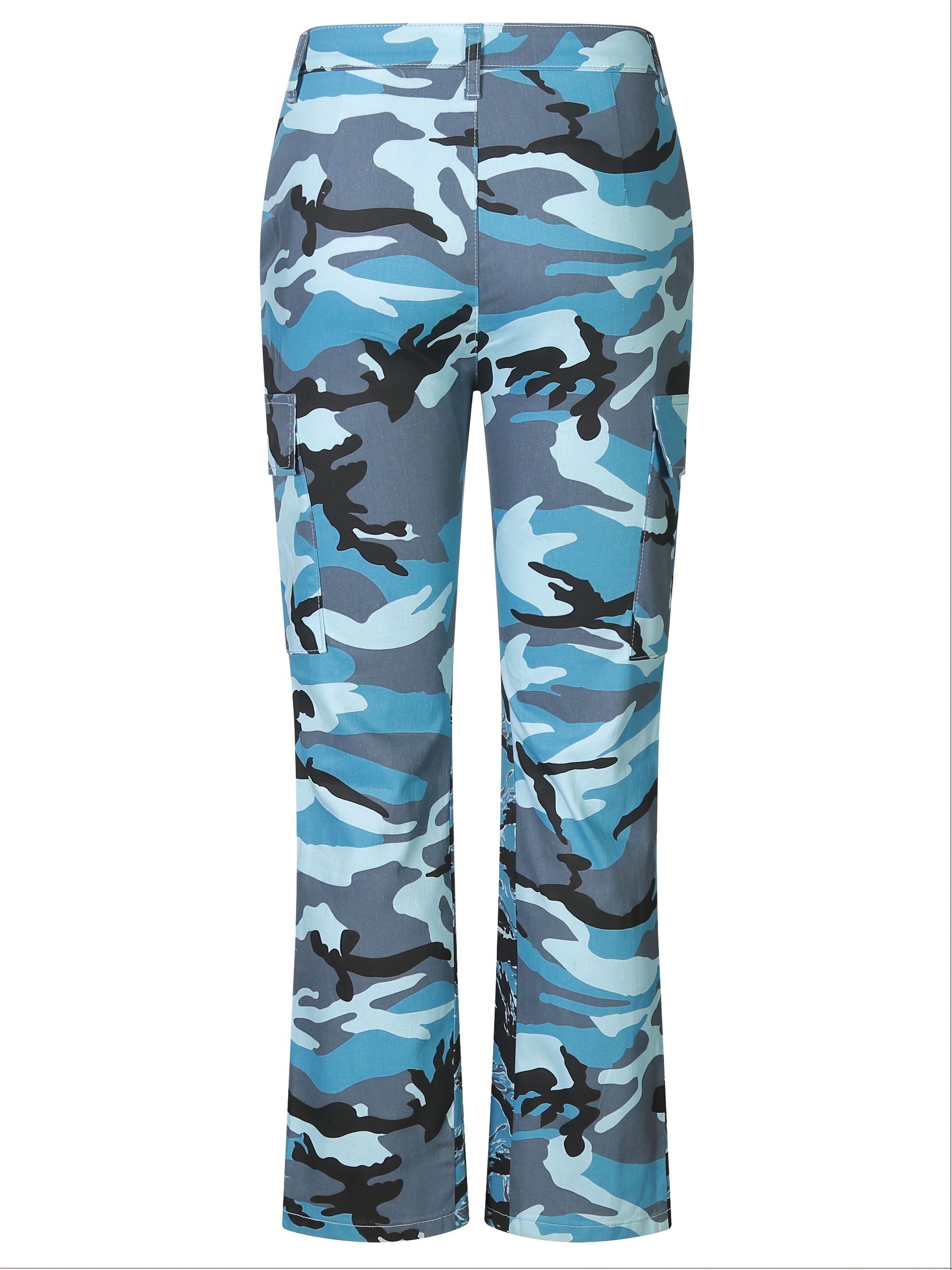 25AW Women's Elastic Retro Versatile Casual Fashion Elegant *-Waist  Multi-Pocket Machine Washable Durable Multi-Functional Loose Camo Print  Patchwor - Main Image