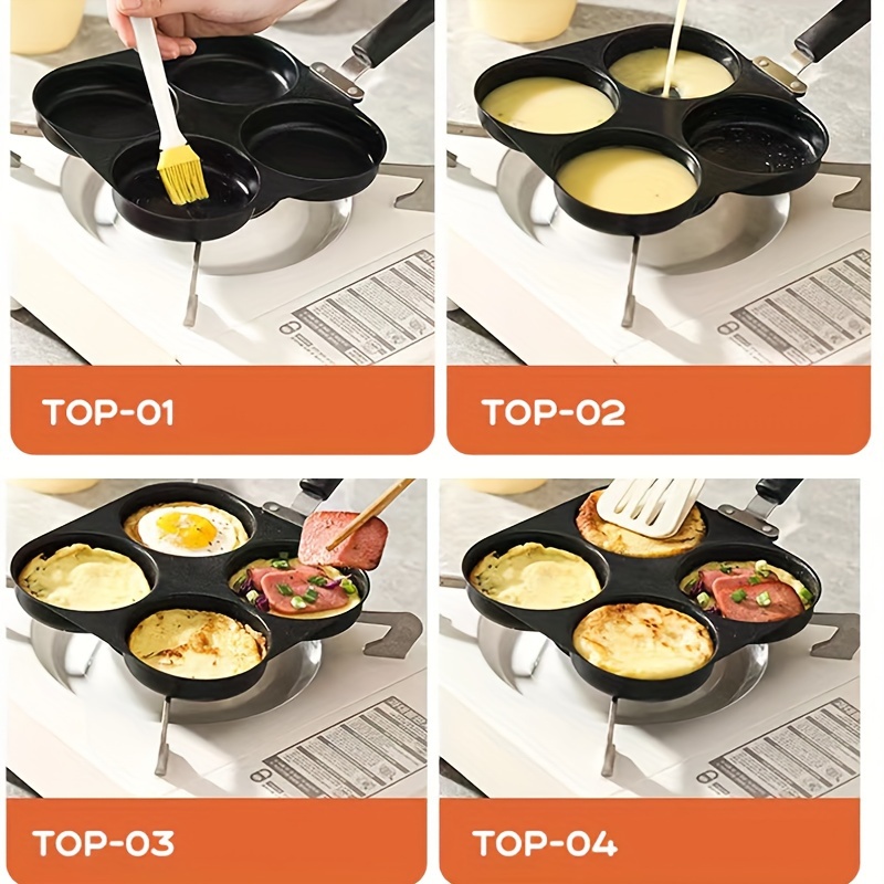 Four Hole Frying Egg Non Stick Pan Frying Egg Hamburger Pan 2