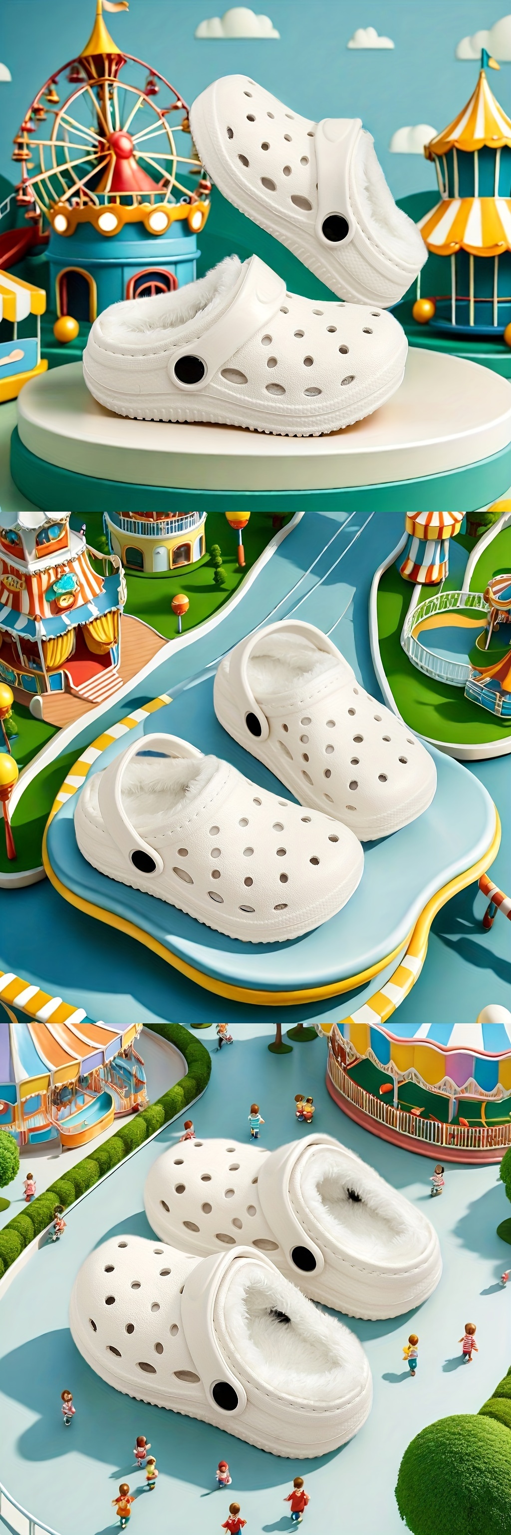 Youngsters's Slippers Unisex 2025 Trendy Fleece-Lined Warm Non-Slip Soft Cartoon Clogs for Home