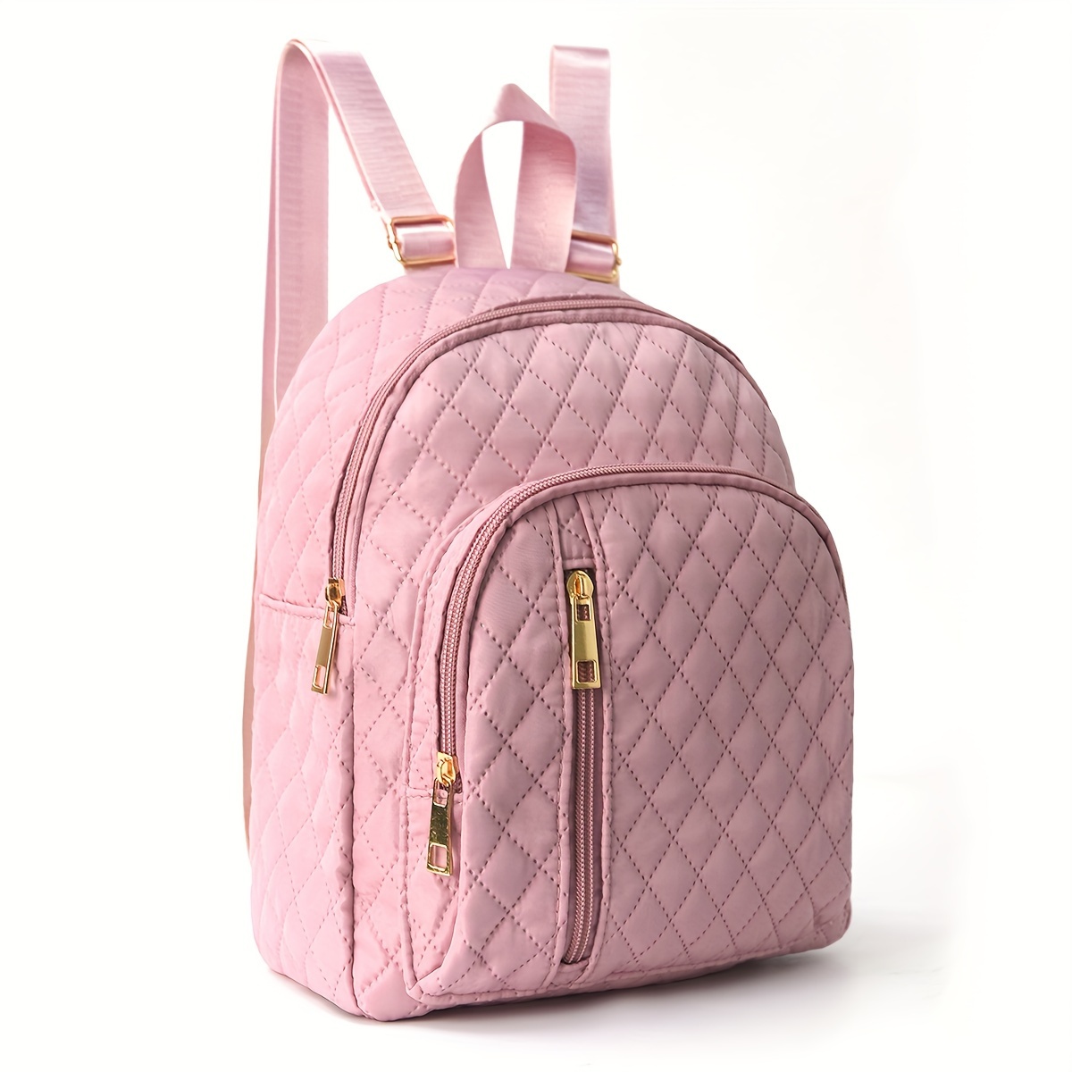 Chic Quilted Pink Women\'s Backpack Amazon.com: BAGSMART Mini Backpack for Women, Lightweight  main image 4