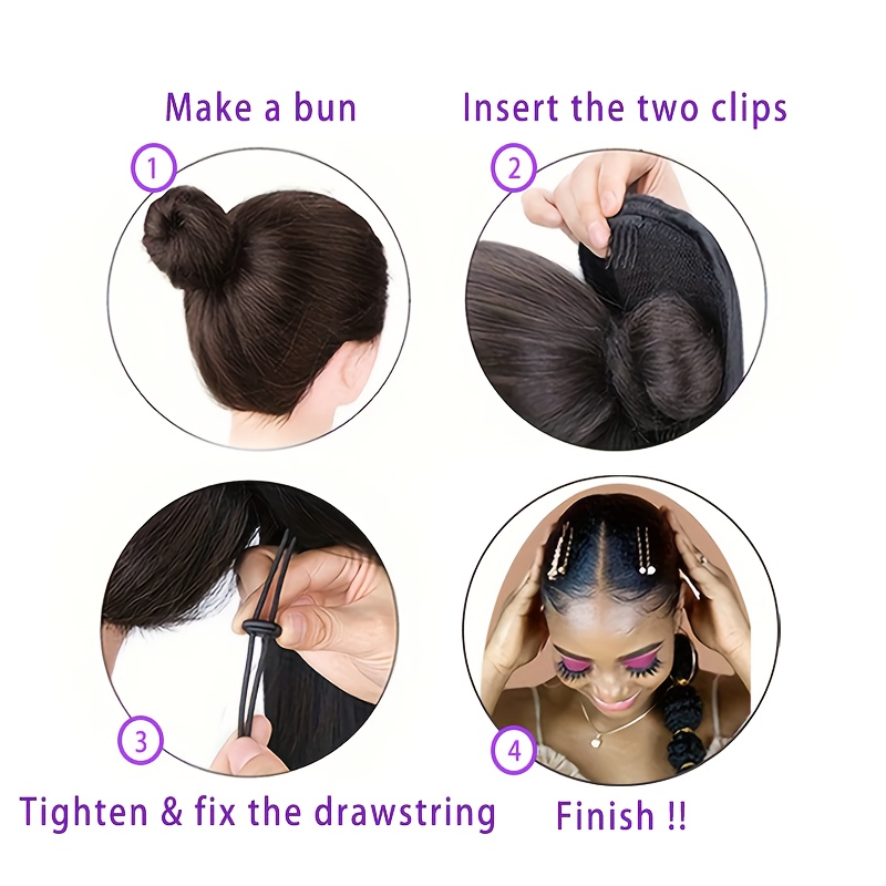 1 pack bubble ponytail hair extensions s natural textured synthetic   human like   to install secure hold versatile for everyday special occasions stylish updo accessory   buns secure installation hair accessories details 4