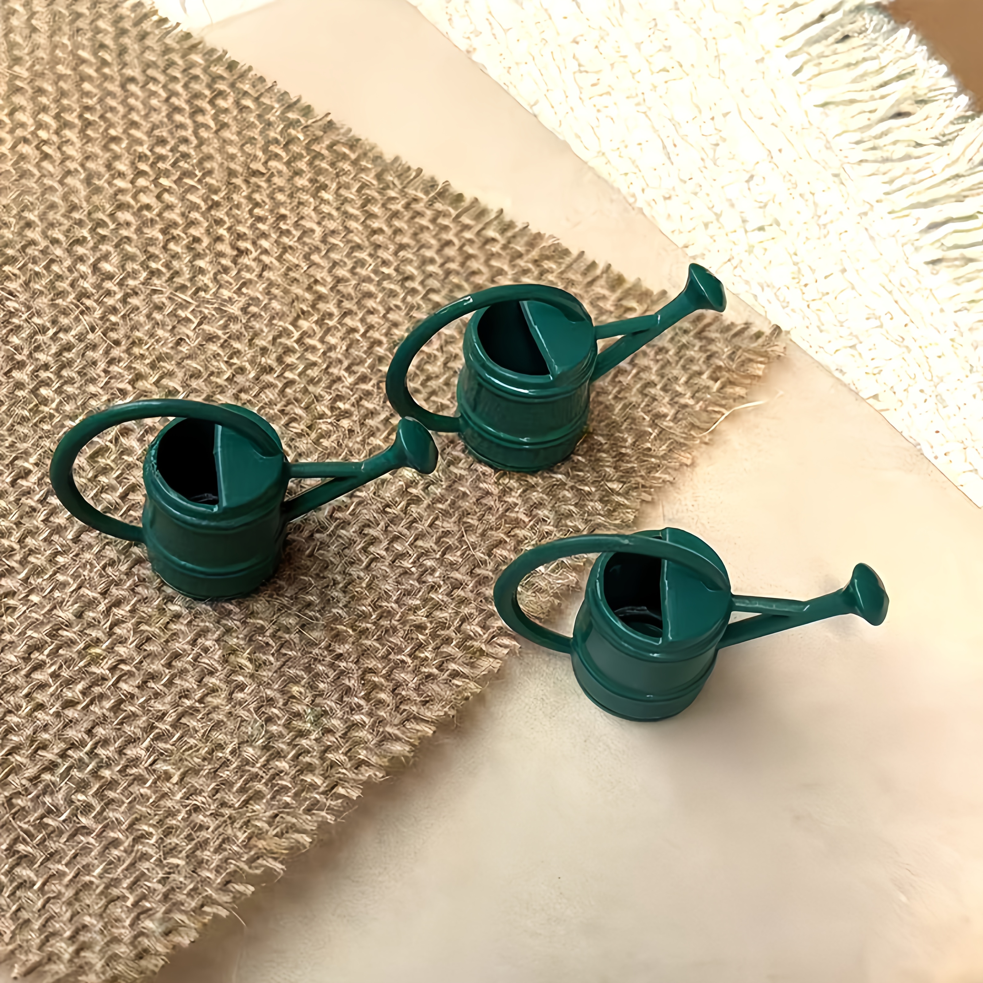 TEMU 1 regadera pequeña para jardinería, mini de tetera rociadora para manualidades, kit de adornos decorativos para micro paisajes, accesorio de