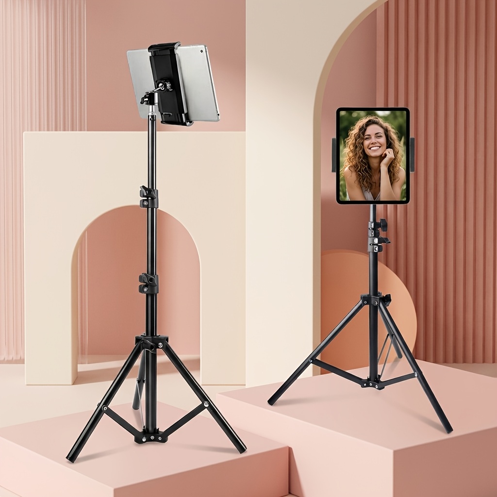 TEMU Treppiede da 43 pollici, in metallo, dotato di clip per tablet 2-in-1 fotografia stabile e versatile, per fotografi e appassionati