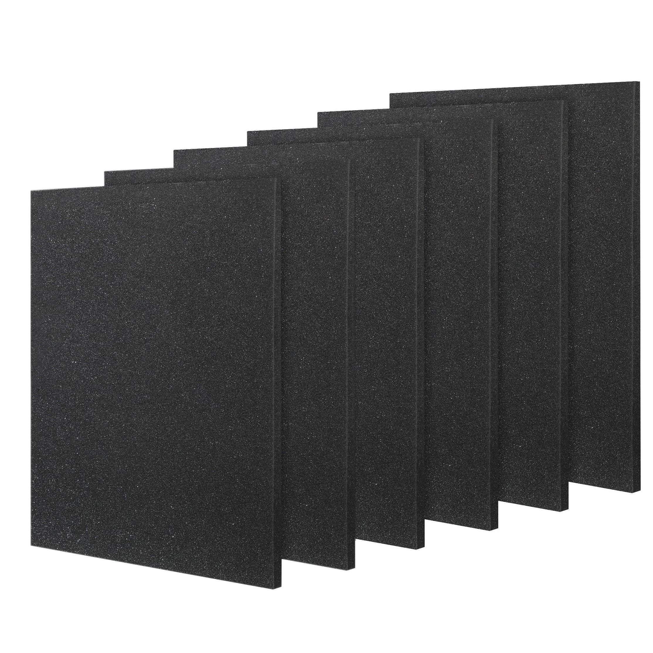 

6pcs Black Cuttable Craft Foam Sheets, Polyurethane Cushioning Inserts Use For Tool Box Board Game Box Cases Storage Drawe