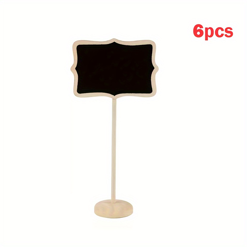 6/12pcs Mini Blackboard With Stand, Display Message Board, Small Drawing Board, Wooden Blackboard For Weddings, Birthday Parties, Table Numbers, Food Signs, Event Decoration