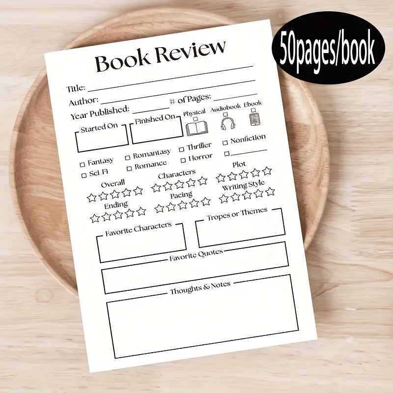 A Hobby Notebook With 50 Tearable Pages And Star , An Essential Gift For Book Lovers And Use