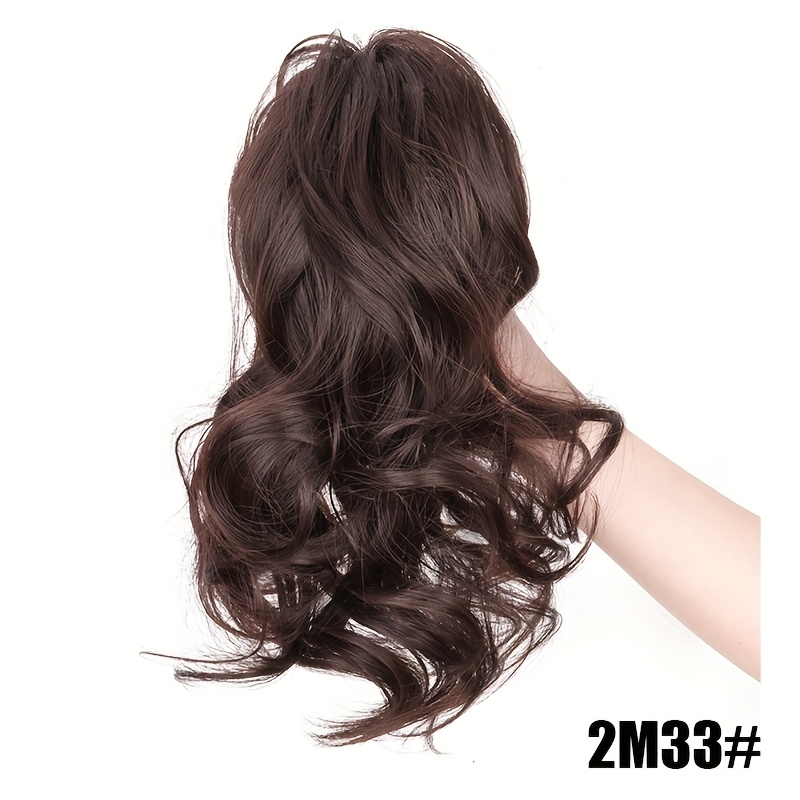 12 inch short curly clip in ponytail extension heat resistant synthetic hair with   claw clip multi color options for weddings parties casual attire women girls natural look hairstyle details 6
