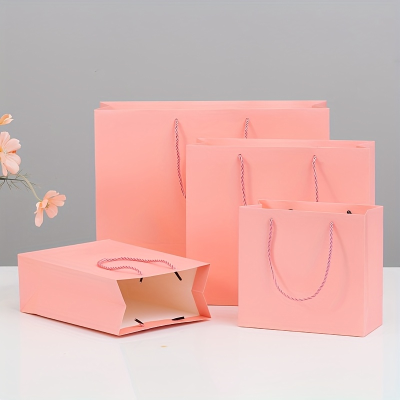 Gift for Her/Him 50pcs Pink White Cardboard Bags