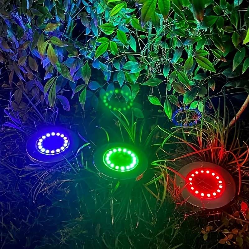 

16 Leds Solar Lights Outdoor, 8pcs Bright Solar Ground Lights Outdoor Christmas Lights For Pathway Garden Yard Lawn Halloween Christmas Decorations