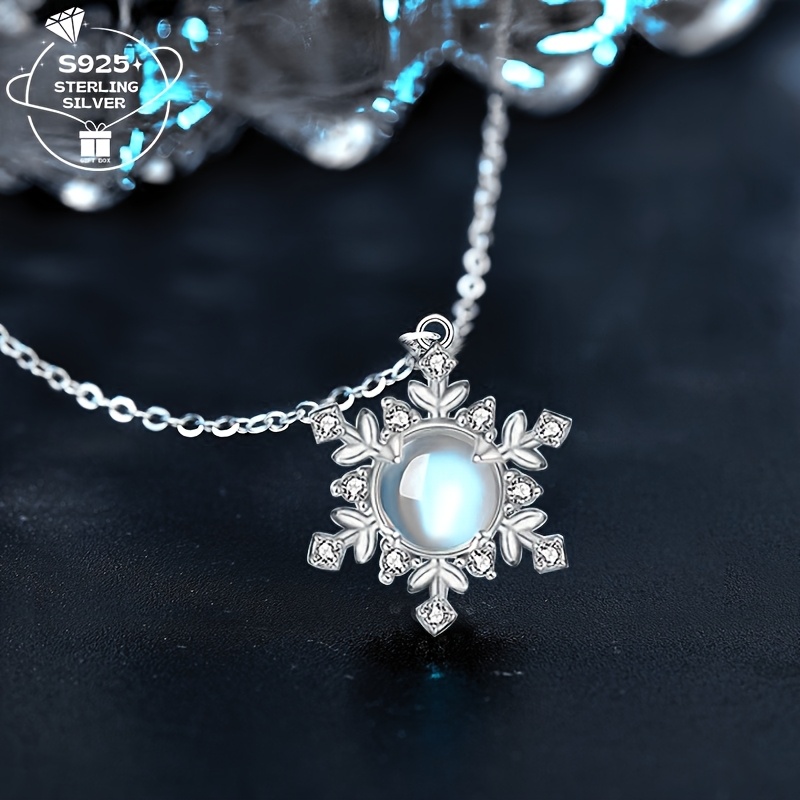 

925 Silver Snowflake Necklace For Women - Sexy And Luxurious, Everyday Wear And Christmas Party Gifts, An For Presents.