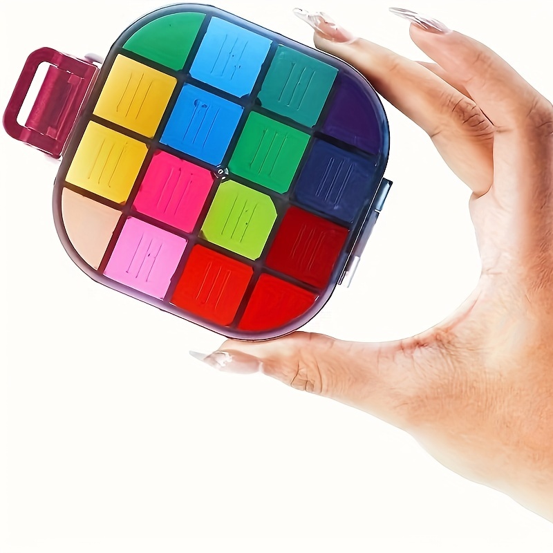 Airtight Paint Storage Palette Box 16 Wells Fuchsia Color Temu New Zealand