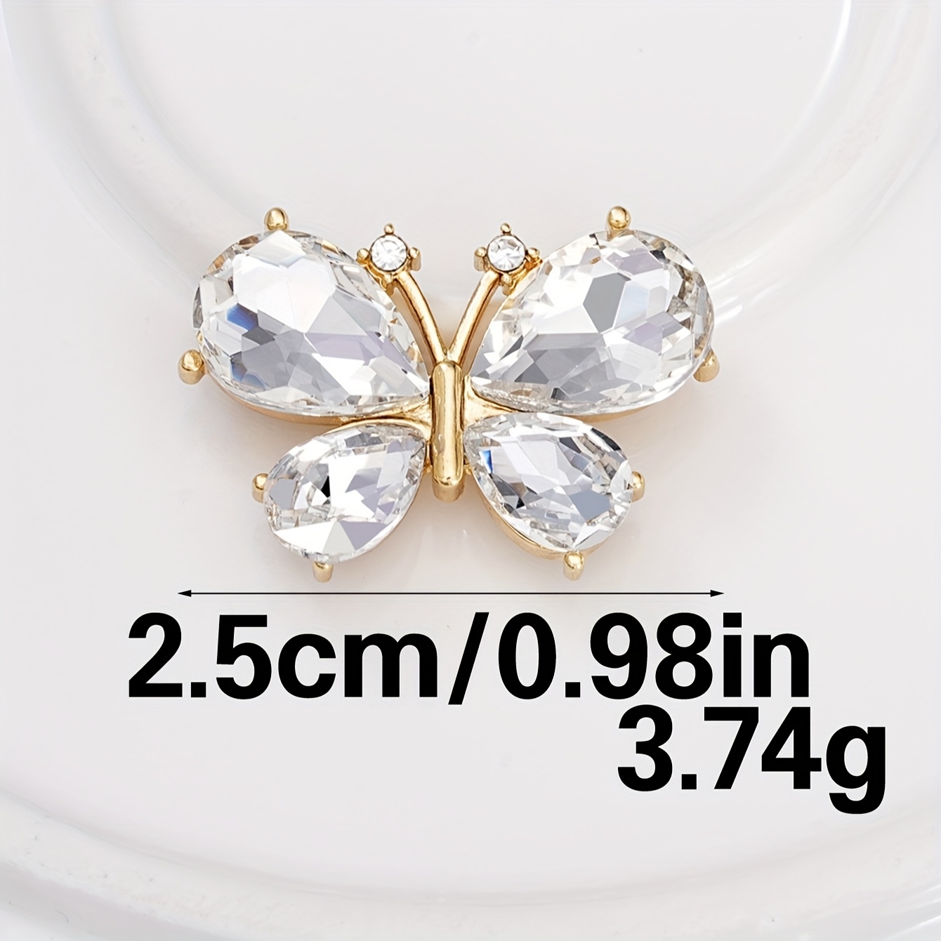 Image of 3pcs Multicolor Crystal Buttons - Alloy Sewing Embellishments For Coats, Scarves, - Versatile Fashion Accessories, Buttons For Crafts