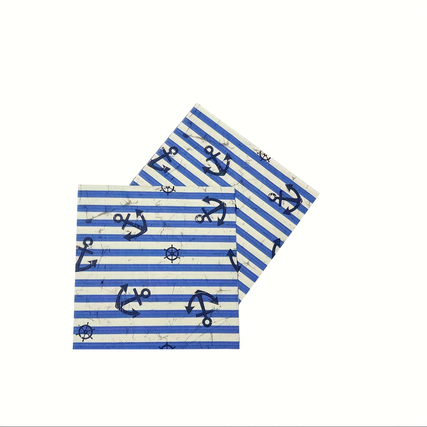 E-shop 20 Stück Vintage Party Servietten mit Fischhaken und Schiffsruder Druck. Diese Party Serviette ist geeignet für nautische Themenfeiern,