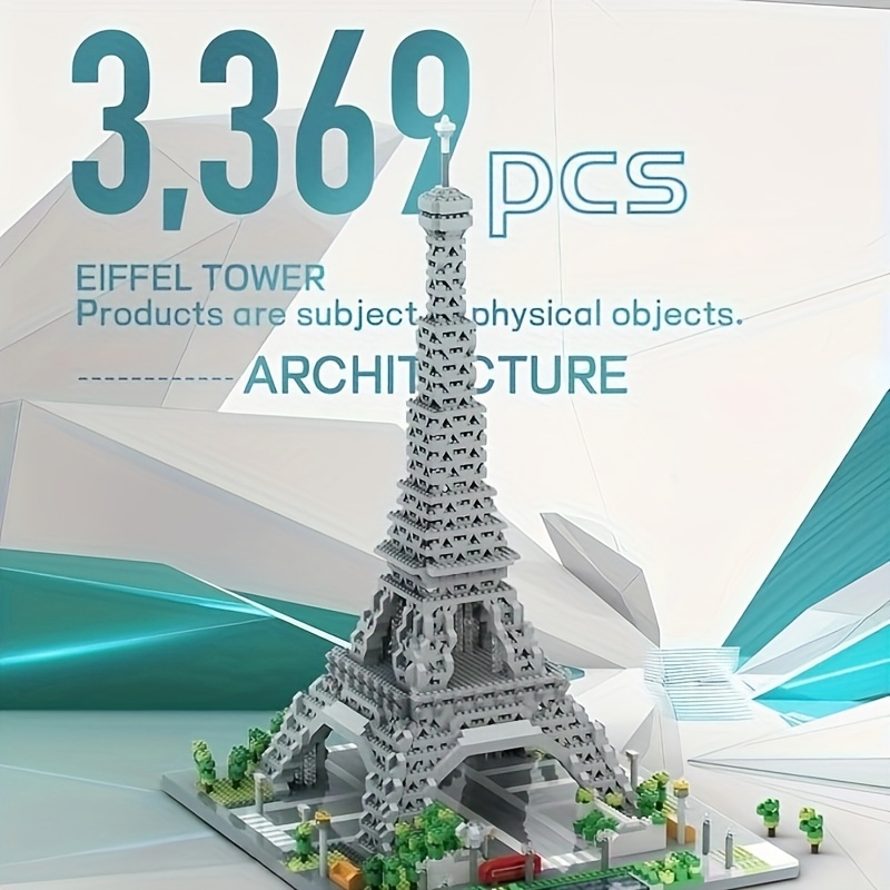 TEMU 3585pcs Paris Building Blocks Set, Abs Material, Famous World Architecture, Educational Toys, Micro Bricks, For Adults, Gift