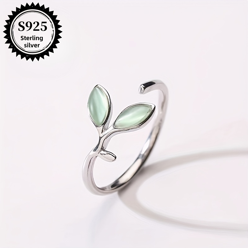 

S925 Silvery Wedding Ring For Women Bud . 1.9g/0.07oz