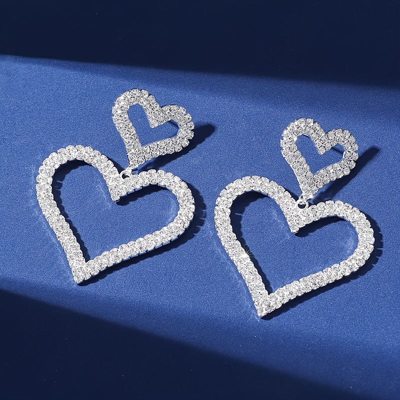 Delicate Heart-shaped Earrings, Versatile Gift