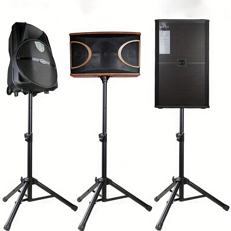 

Adjustable Height Iron Stand For Speakers, Projectors, And Flashlights - Suitable For Tvs And Audio Equipment