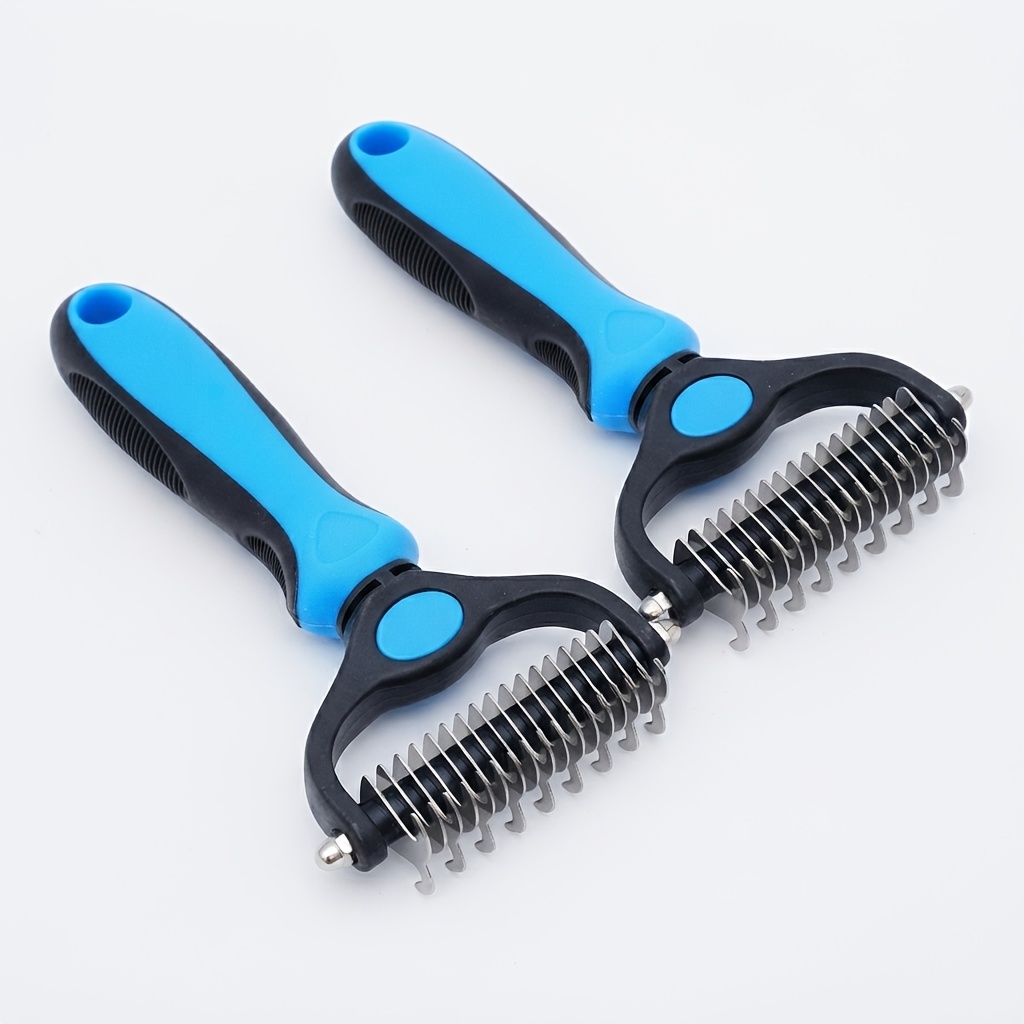 De-shedding Brush 2-pack Suitable For Dog Breeds Lightweight Portable Design Removes Pet Dead Hair Ideal For Time- Tool Suitable For Spring And Autumn Comfortable Handle Classic Practical Style
