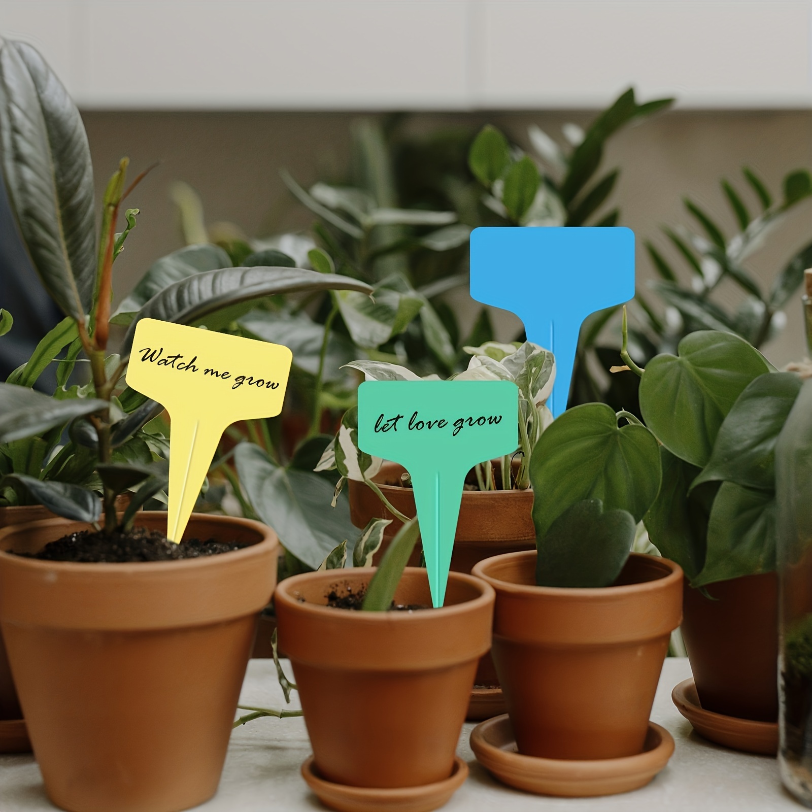 

5/50pcs T-shaped Garden Markers: Reusable Waterproof Plant Labels For Nursery Flowers And Potted Plants