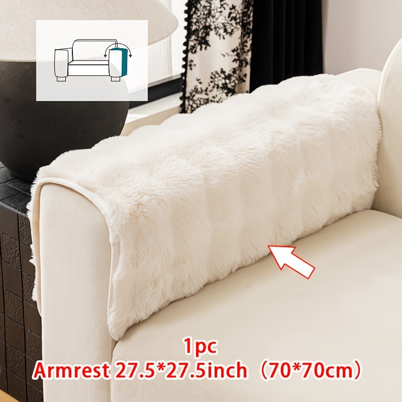 TEMU 1 pièce Coussin de canapé en peluche, lavable en machine, confort tendance, élégance et simple, housse de canapé antidérapante - Duvet