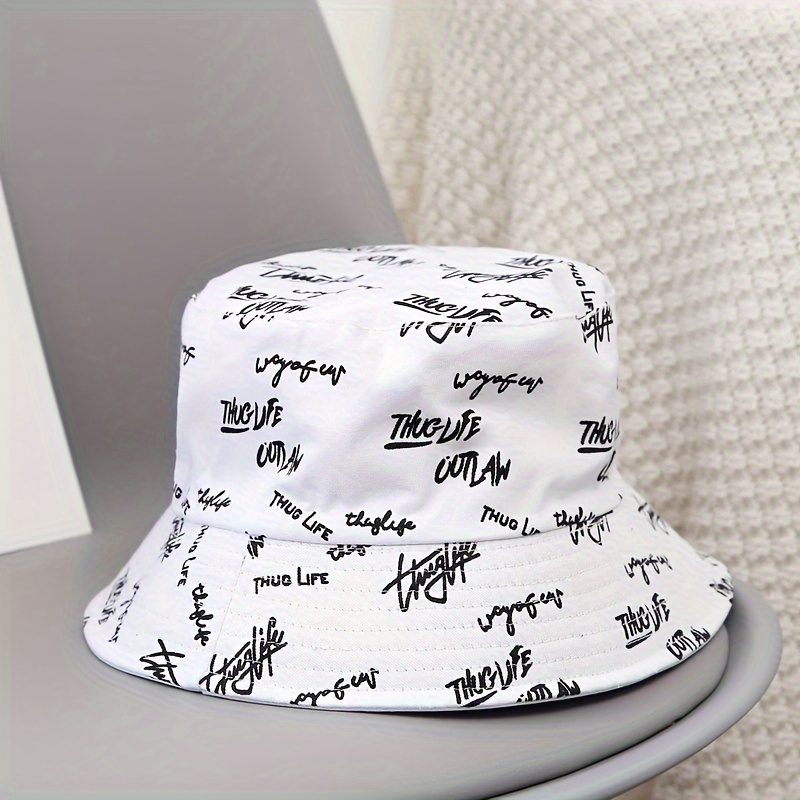 

Reversible Summer Bucket Hat For Women, Double-sided Sun Protection Basin Hat, Trendy Fisherman Cap With Stylish Print
