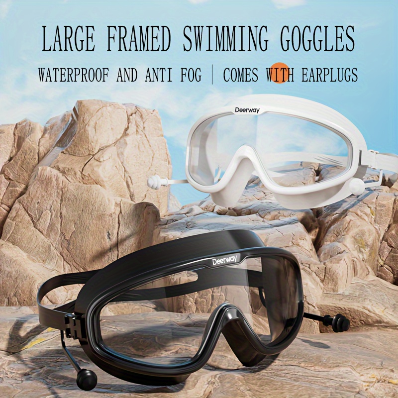 

Professional Swimming Goggles, 3d Swimming Goggles, Waterproof And Anti-fog, Swimming Goggles With Waterproof Earplugs, Adult Swimming Goggles