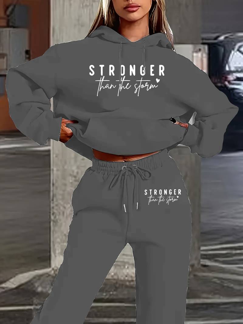 Men Sweatsuits 2 Piece Set Letter Print Relaxed Fit Hoodie Sweatshirt And Joggers Sweatpants Sets Comfortable Fall Winter Long Sleeve Pullover Suit