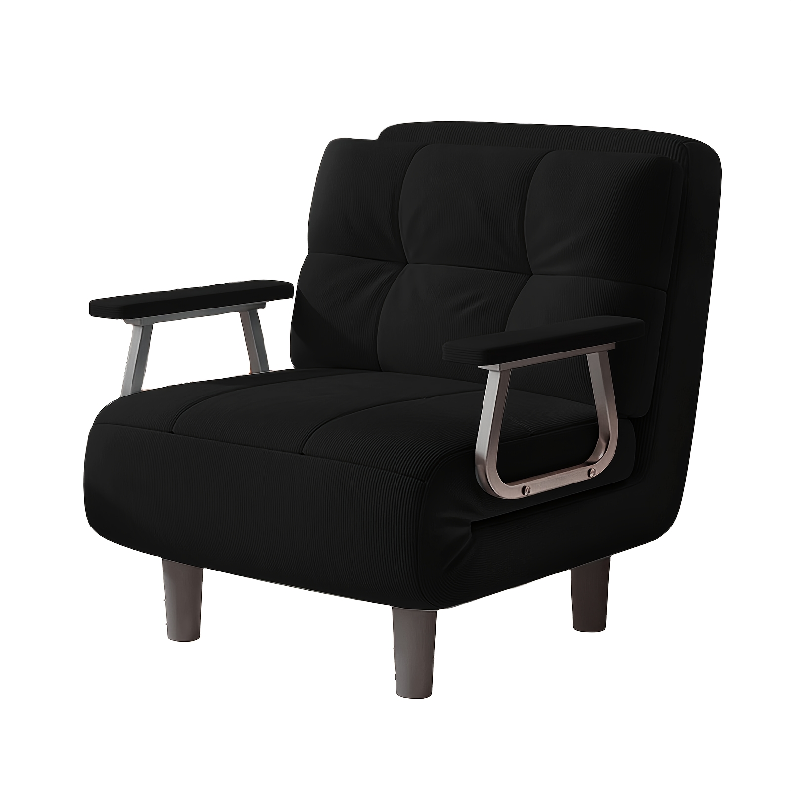 TEMU 3-in-1 Convertible Folding Sofa Chair, Corduroy Single Sofa Bed With Adjustable Backrest, Multi-functional Sleeper Chair For Living Room Bedroom