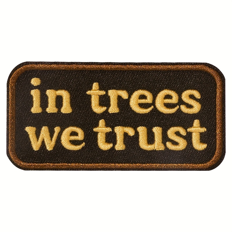 1pc Trees Patch Vintage Hiking Camping Jacket Gift Patches Outdoor Wild Spirit Inspirational Nature Forest Embroidered