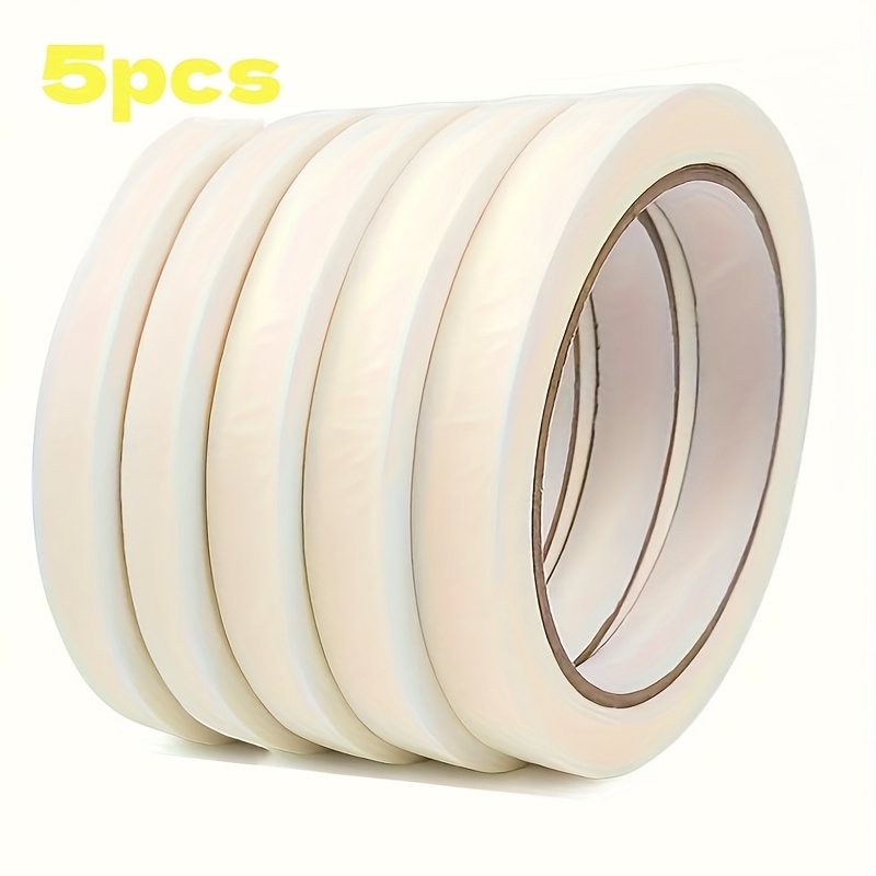 5 Rolls White Removable Artist Masking Tape - Paper Tape Suitable For Painting, Watercolor, Diy Crafts, Labeling & - 20m Per Roll, For Temporary Hold, Artwork & Surfaces