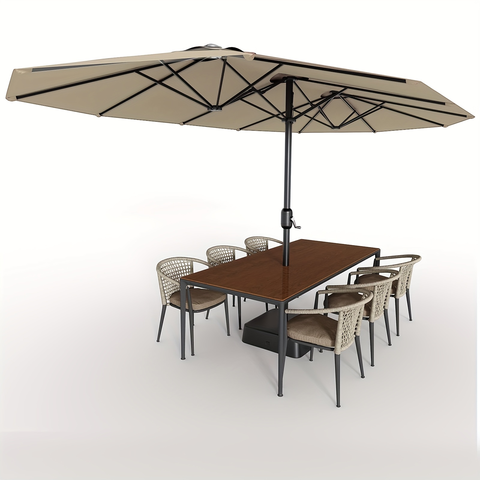 3 tier patio umbrellas ABCCANOPY Patio Umbrellas 3-Tiers 9FT (Navy Blue)