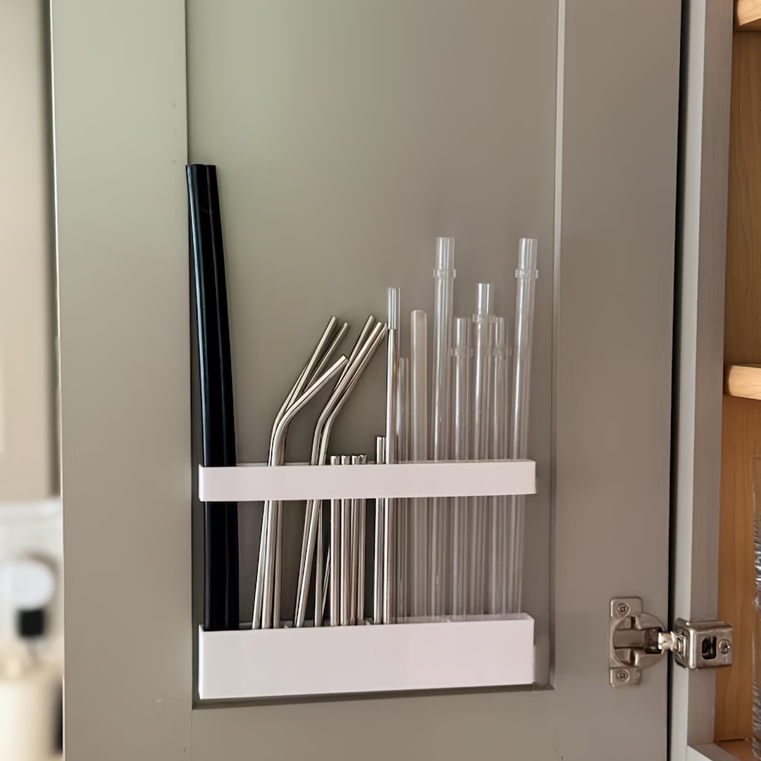 Height Straw Holder | Plastic, Space- Installation On Cabinet Doors For