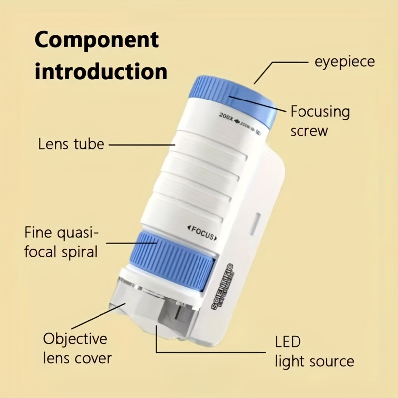 kids portable microscope with stand education tool pvc material school and home use ideal christmas thanksgiving gift educational toys Product details 18