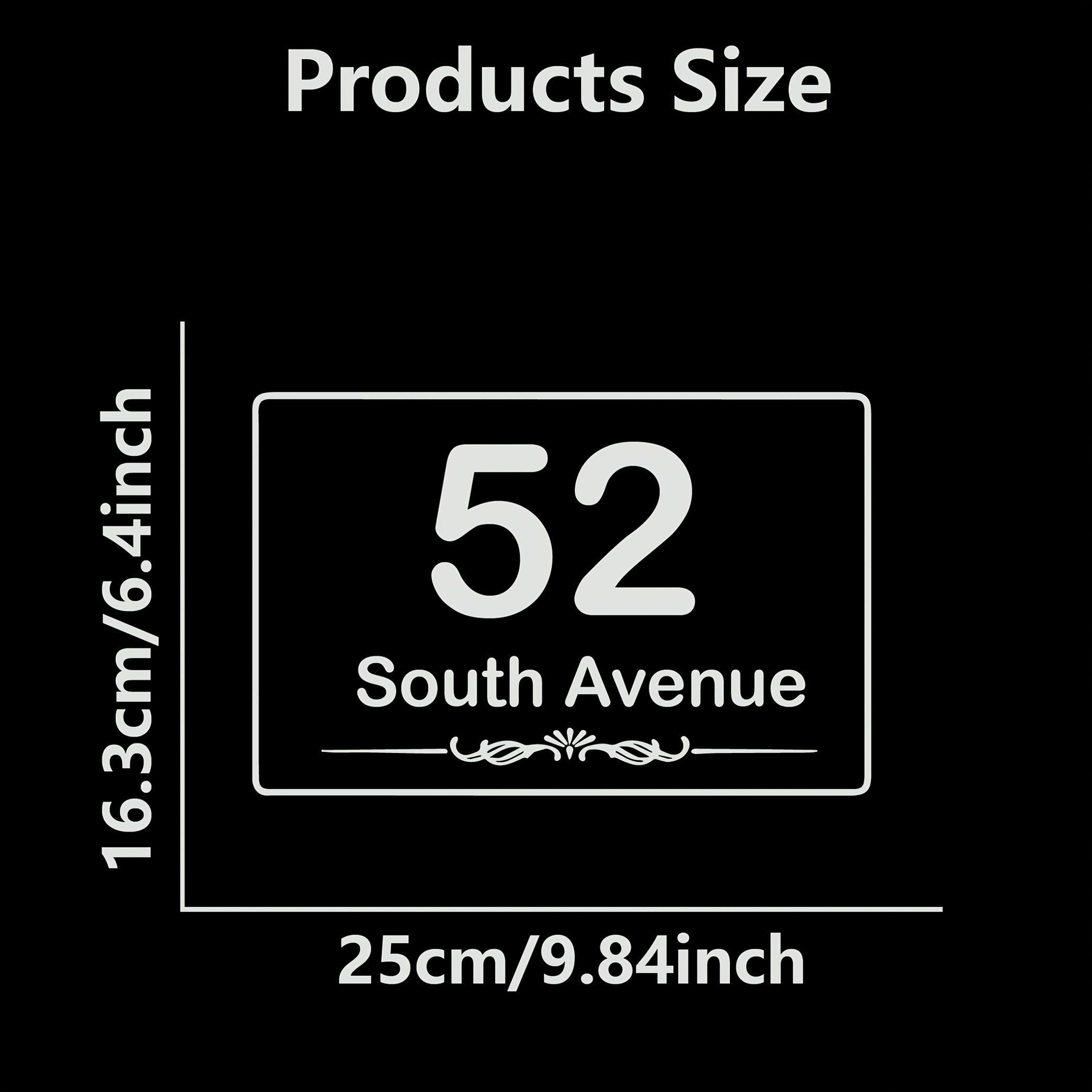 TEMU 1pc Diy Custom Number And Street Trash Can Identification Vinyl Waterproof Abrasion- Season- Stickers Indoor And Outdoor Use Suitable For